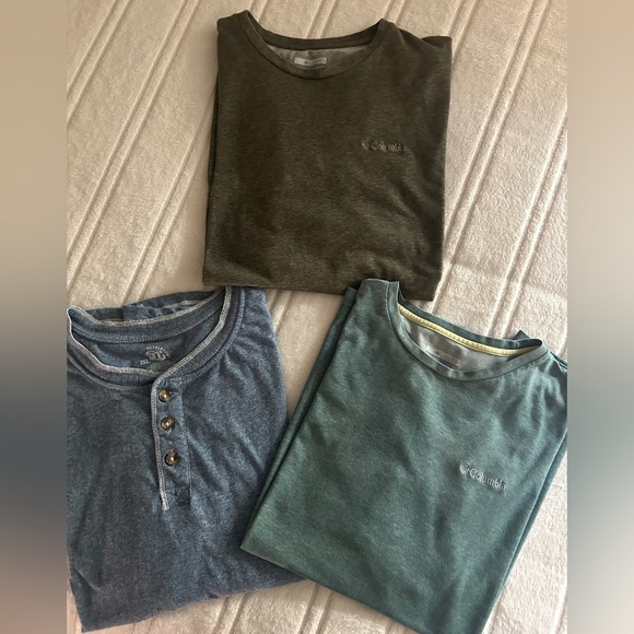 Columbia and OT Revolution 3 Short Sleeve Tee Shirt Bundle Green Brown Blue - Picture 6 of 7